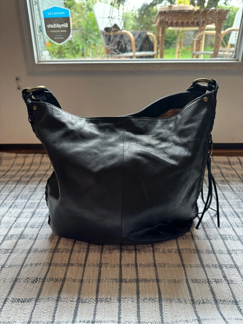 Hobo Black Leather Slouchy Purse